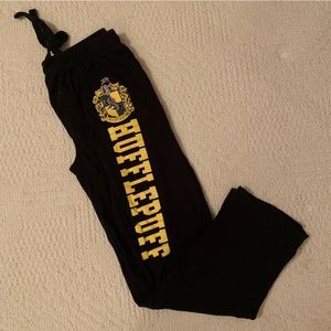 Black Hufflepuff Harry Potter Sweatpants
